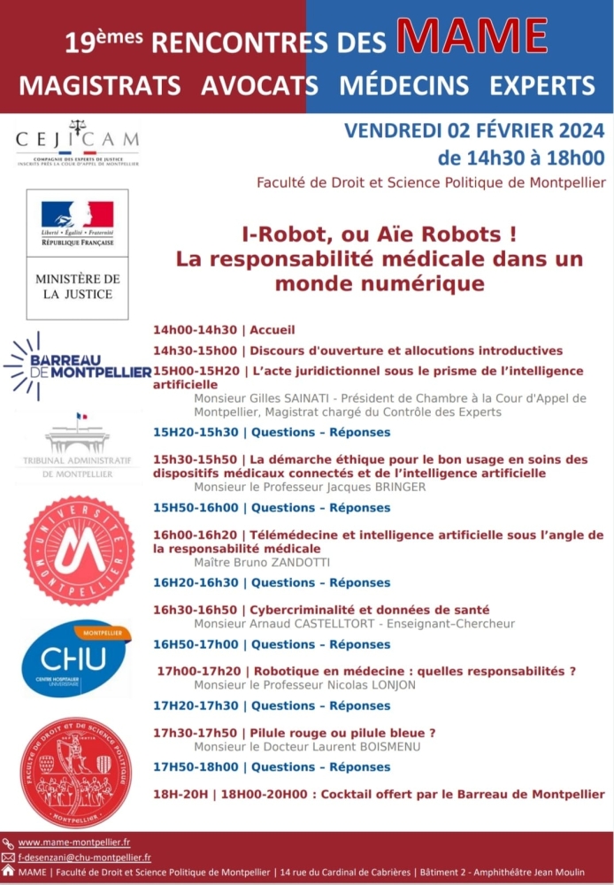 Rencontres Magistrats, Avocats, Médecins Experts